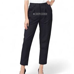 Buckle Shinestar Crinkle Pleated Tapered Pants High Rise Black Textured Size S